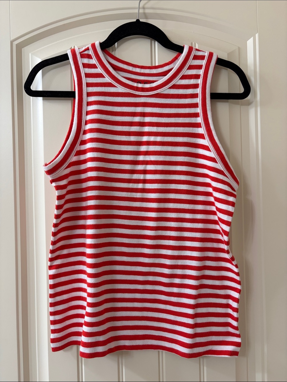 LOFT Red and White Striped Harbor Tank Top, NWT, XS